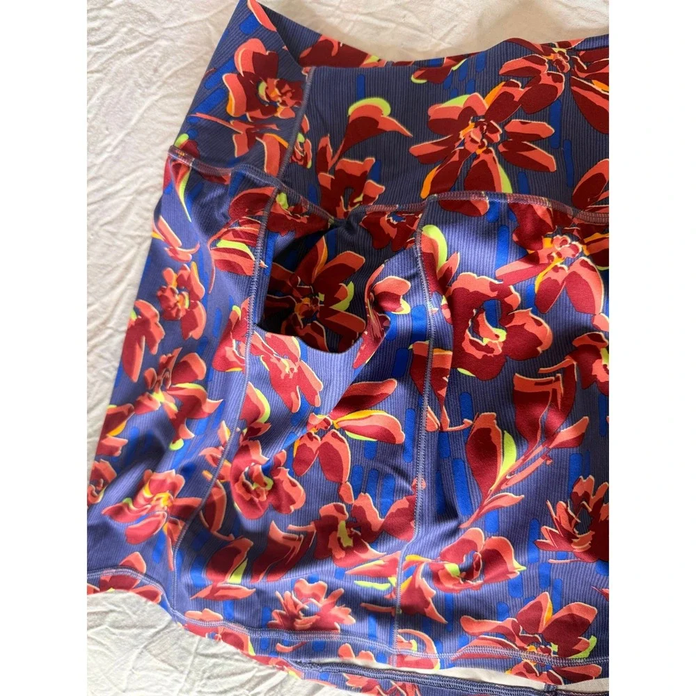 NWT‎ Athleta Floral Athletic Skort salutation Activewear Skirt Pockets Womens XS